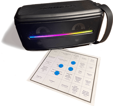 Musingo musikkbingo – høyttaler og bingokort